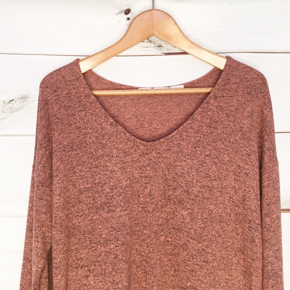 GIBSON Yummy Fleece Hi Lo V-Neck Pullover Top M - Picture 4 of 10